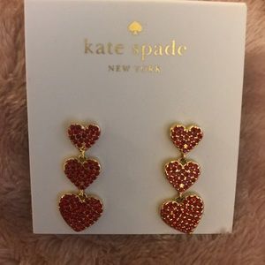 Kate Spade - Yours Truly , Pave Hearts Earrings